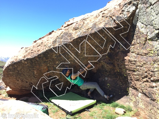 photo of Fight For Freedom, V2+  at Mohammed V from Morocco: Oukaimeden Bouldering