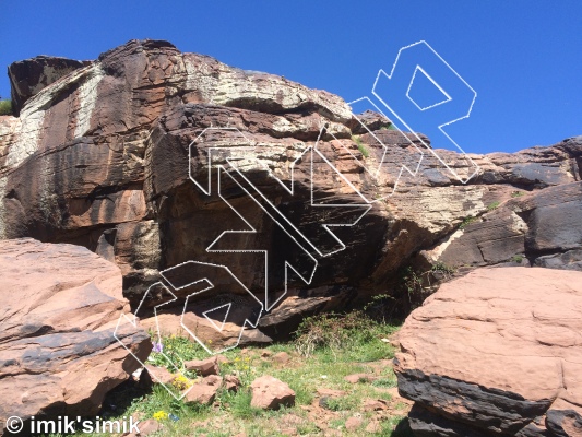 photo of Bukoto, V3+  at Manu from Morocco: Oukaimeden Bouldering