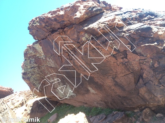 photo of Centepede, V0+  at Nous-nous from Morocco: Oukaimeden Bouldering