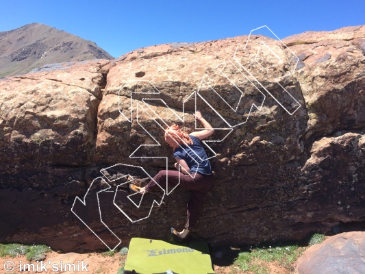 photo of Cloud Dancer  , V1  at Cloud Dancer  from Morocco: Oukaimeden Bouldering