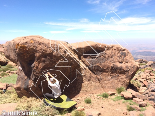 photo of Odiel, V1  at Razor from Morocco: Oukaimeden Bouldering