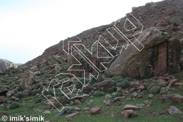 photo of Okay'meden, V3  at Up to date from Morocco: Oukaimeden Bouldering