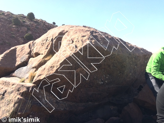 photo of Band Zonder Naam , V0+  at Band zonder naam from Morocco: Oukaimeden Bouldering