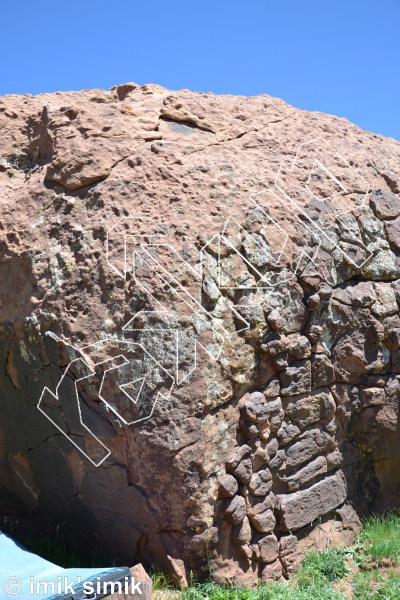 photo of Odilemma , V2  at Boulemma from Morocco: Oukaimeden Bouldering