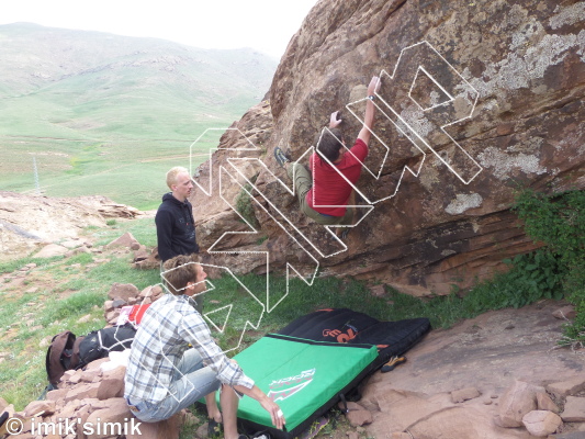 photo of S.S.B. , V2  at S.S.B. from Morocco: Oukaimeden Bouldering