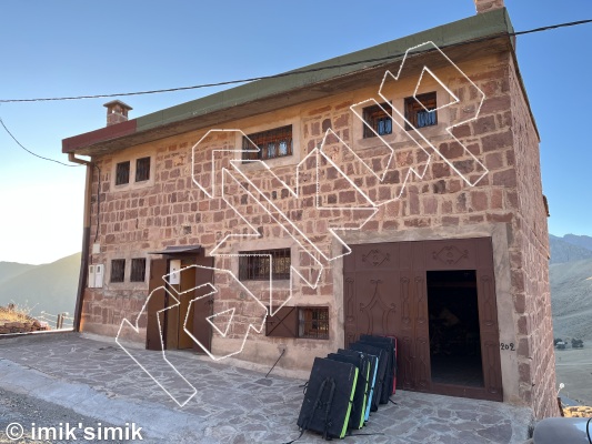 photo of Mostaphas Chalet ,   at Chalet Mostapha imik'simik  from Morocco: Oukaimeden Bouldering