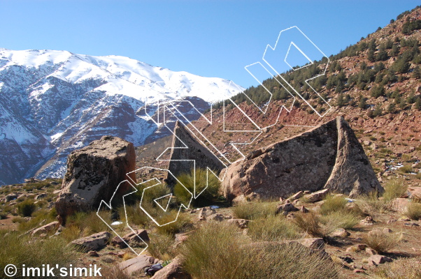 photo of Wimp or Crimp, V2  at Wimp or Crimp Boulder from Morocco: Oukaimeden Bouldering