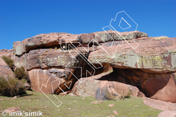 photo of PROJECT -  Famous Grouse, V8  at Famous Grouse from Morocco: Oukaimeden Bouldering