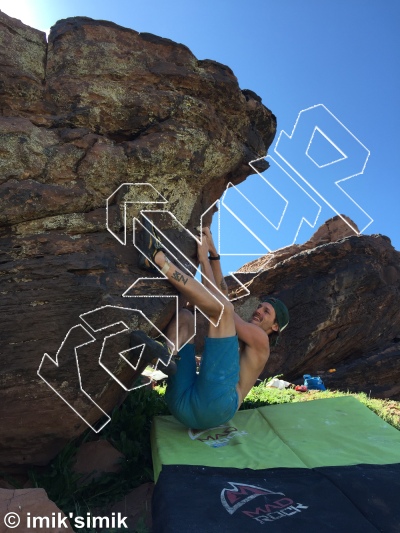 photo of Democrazy, V1  at Elections from Oukaimeden Bouldering Morocco