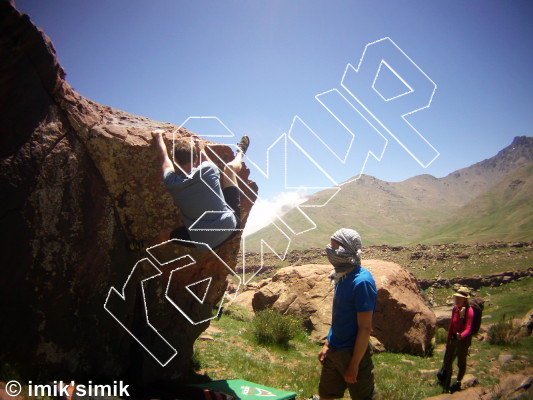 photo of Snake skin, V1  at Michelle from Morocco: Oukaimeden Bouldering