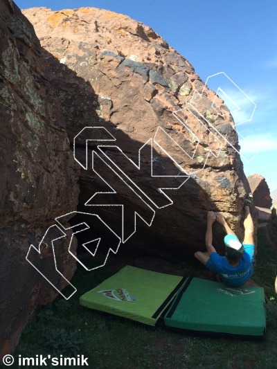 photo of Triple Trouble , V3+  at Triple Trouble from Morocco: Oukaimeden Bouldering