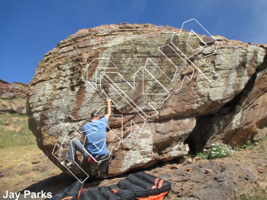 photo of It's All There!, V2 ★★★ at The Guardian  from Morocco: Oukaimeden Bouldering