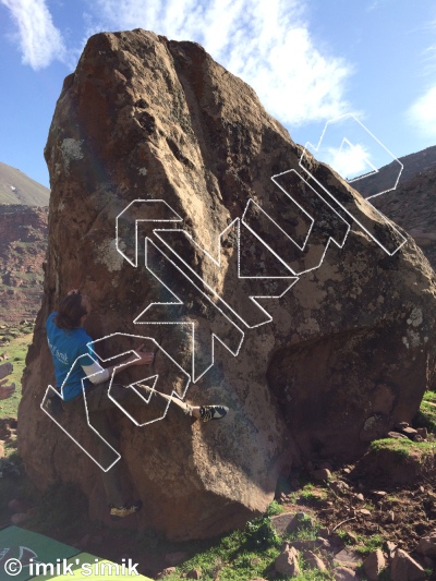 photo of Skyfall , V3-  at Skyfall from Morocco: Oukaimeden Bouldering