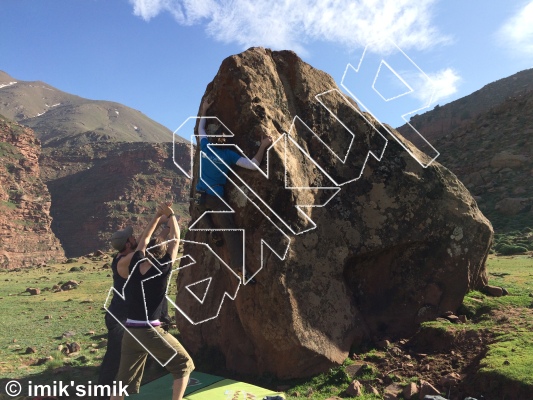 photo of Skyfall , V3-  at Skyfall from Morocco: Oukaimeden Bouldering