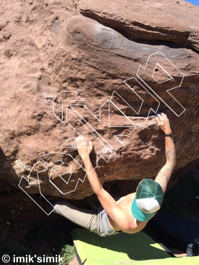 photo of Cabron, V4+  at The Nose from Morocco: Oukaimeden Bouldering