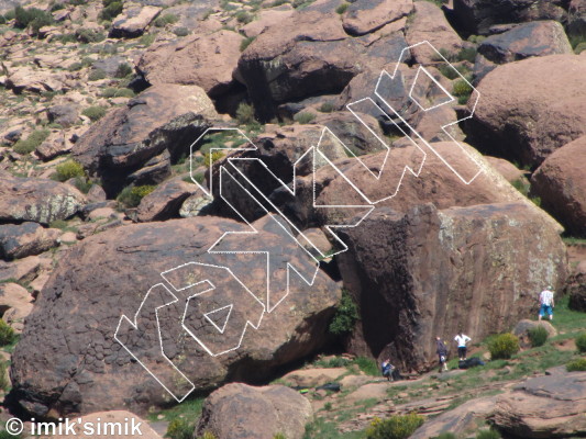 photo of Moroccan Melon Patch, V0  at Moroccan Melon Patch from Morocco: Oukaimeden Bouldering
