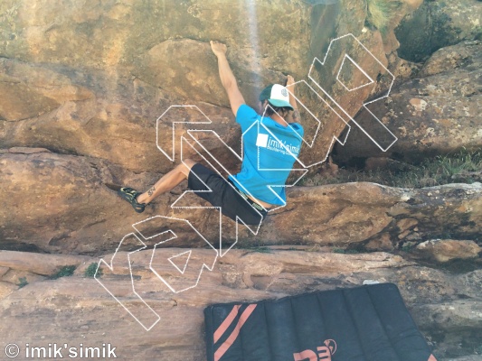 photo of Azziz , V2+  at Azziz from Morocco: Oukaimeden Bouldering