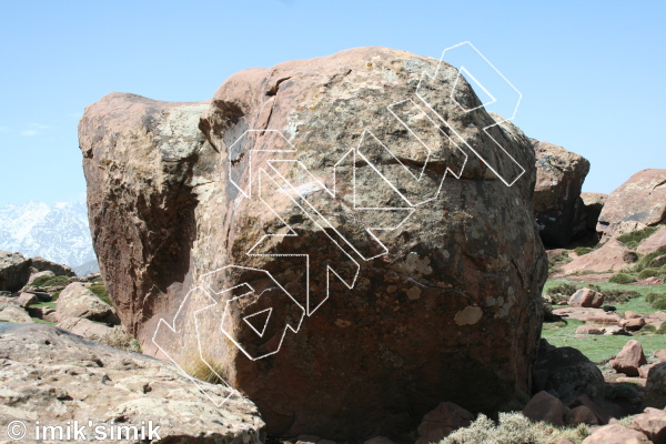 photo of Innit, V4  at Razor from Morocco: Oukaimeden Bouldering