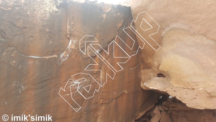 photo of Dick is Dead, V1  at Sankara from Morocco: Oukaimeden Bouldering