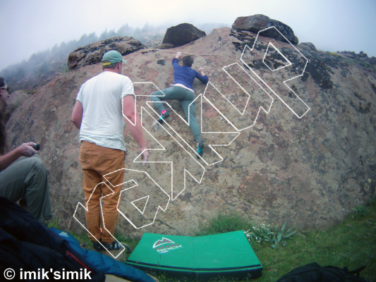 photo of Serious Climbing, V2+  at The Lizard from Morocco: Oukaimeden Bouldering