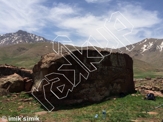 photo of Suzy's sideway's from Morocco: Oukaimeden Bouldering