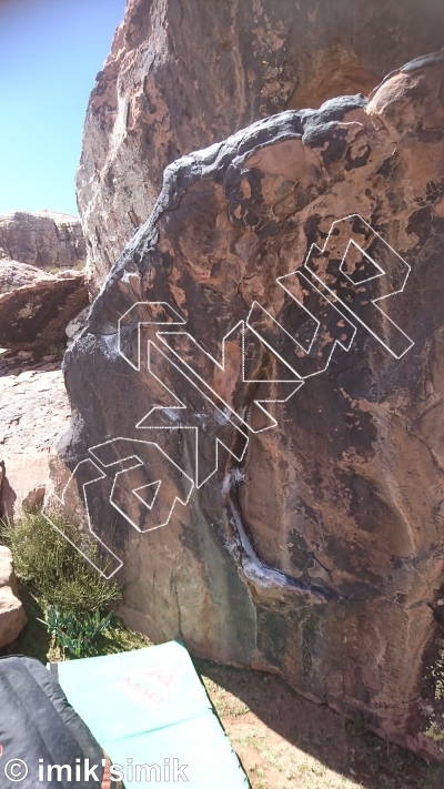 photo of Fear of Missing Out, V5/6  at Baby Talk from Morocco: Oukaimeden Bouldering