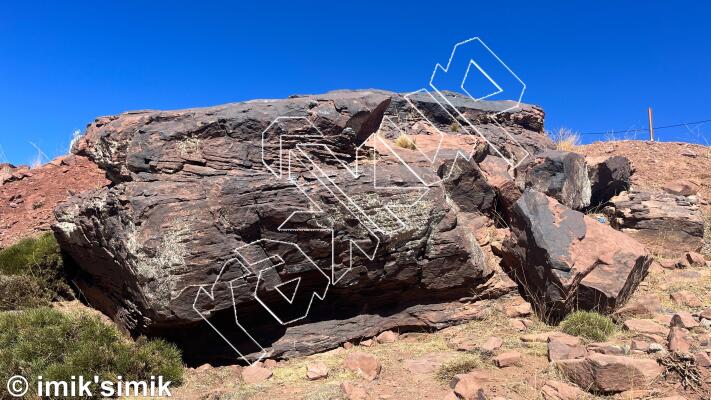 photo of Baby Surfer , V1  at Baby Surfer from Morocco: Oukaimeden Bouldering