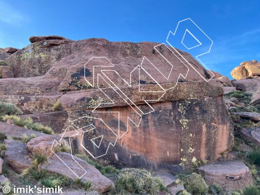 photo of L'atrave à Sucrette from Morocco: Oukaimeden Bouldering