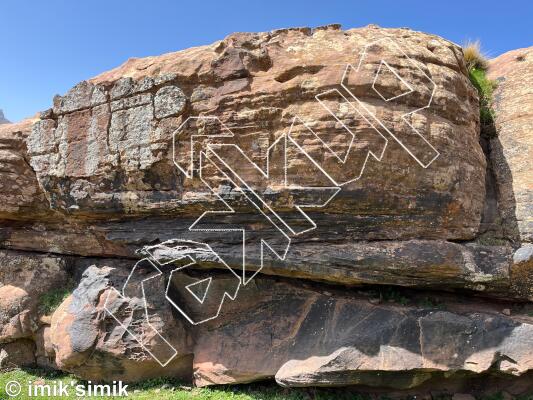 photo of Pic levaillant ,   at Pastel des tenturiers  from Morocco: Oukaimeden Bouldering