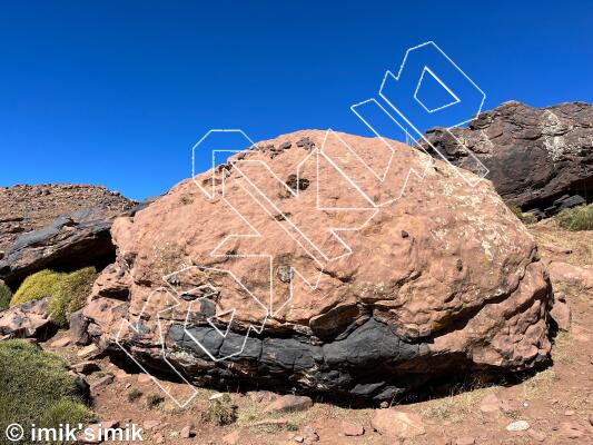 photo of Sans traction  , V1  at Sans traction  from Morocco: Oukaimeden Bouldering