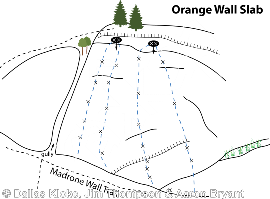 photo of Orange Peel, 5.8 ★★ at Orange Wall Slab from Mt. Erie Climbing