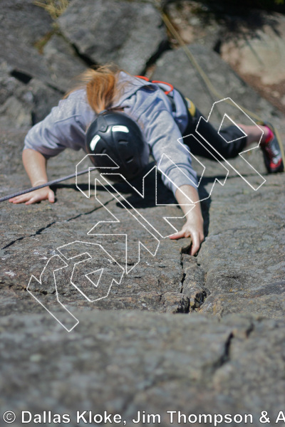 photo of Tindall's Terror, 5.7 ★★ at Powerline Wall from Mt. Erie Climbing