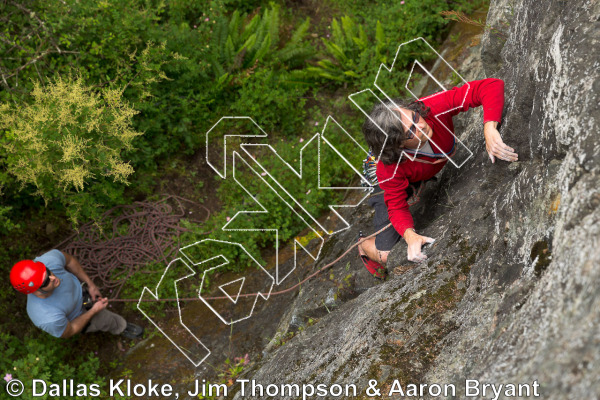photo of The Alpha and the Omega, 5.8 ★★ at Black Wall from Mt. Erie Climbing