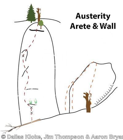 photo of Austerity Arete/wall from Mt. Erie Climbing
