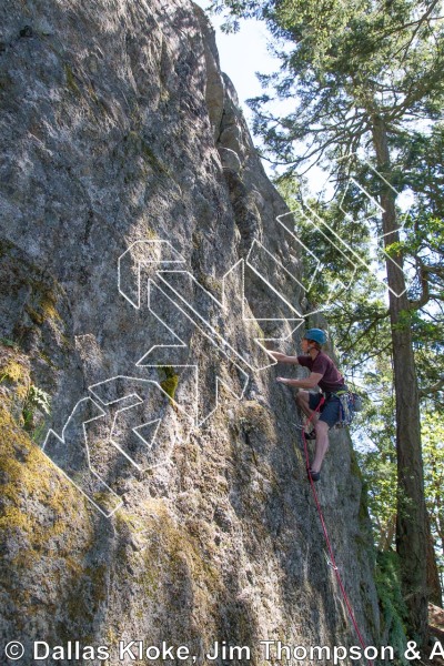 photo of Green Thumb, 5.7 ★ at Crack Wall from Mt. Erie Climbing