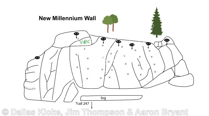 photo of Stiff Upper Lip, 5.7  at New Millennium Wall from Mt. Erie Climbing