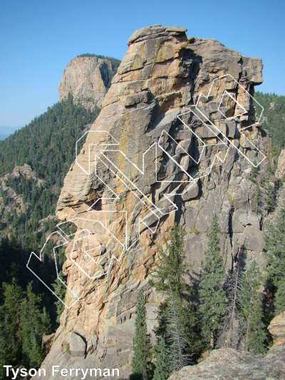 photo of Chimney Rock NE Face from Staunton State Park
