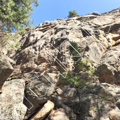 photo of Animaniacs , 5.10b/c ★★ at Dines Cliff from Staunton State Park