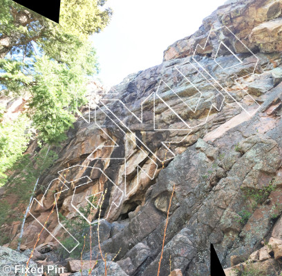photo of Dineline, 5.10d ★★★ at Dines Cliff from Staunton State Park
