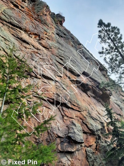 photo of Fire on the Mountain, 5.11d ★★★★ at Reynolds Wall from Staunton State Park