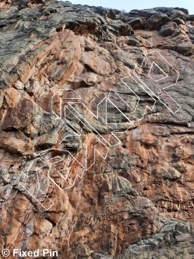 photo of The Reynolds Gang, 5.11b/c ★★★ at Reynolds Wall from Staunton State Park