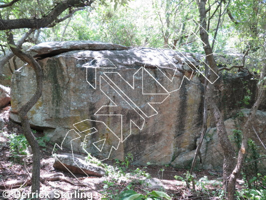 photo of How Old Are You Now, V2/3 ★★★ at Water Tank Boulder from Hillside Dams Rock Climbing