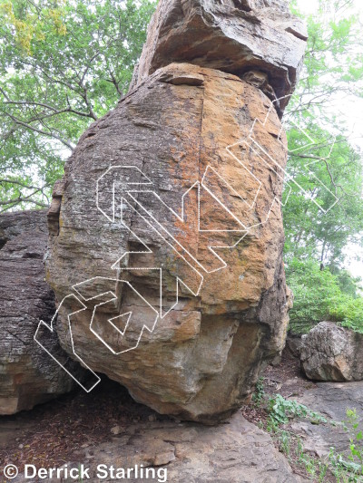 photo of Danny´s Ankle Boulder from Hillside Dams Rock Climbing