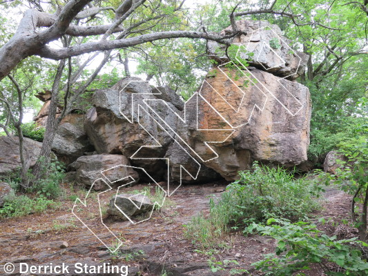 photo of Danny´s Ankle Boulder from Hillside Dams Rock Climbing