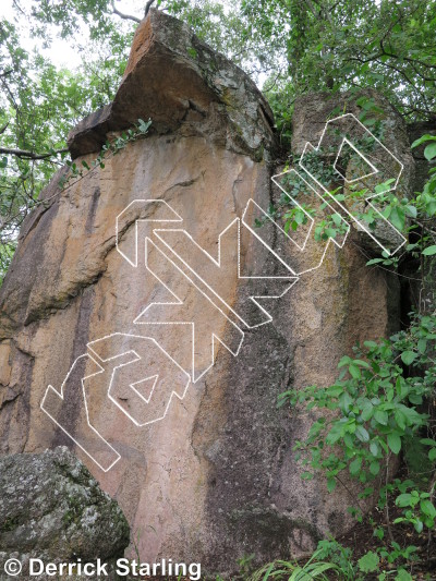 photo of Accipiter Boulder from Hillside Dams Rock Climbing