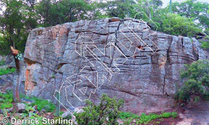 photo of Picaso`s, V0 ★★★★ at Feature Wall from Hillside Dams Rock Climbing