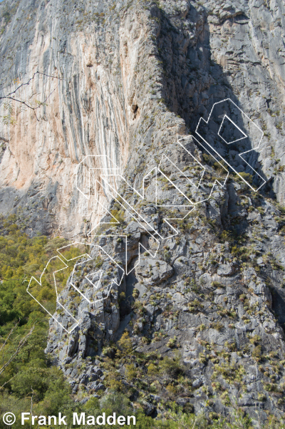 photo of Stairway to Nowhere, 5.10d  at La Selva (Jungle Wall) from Mexico: El Potrero Chico