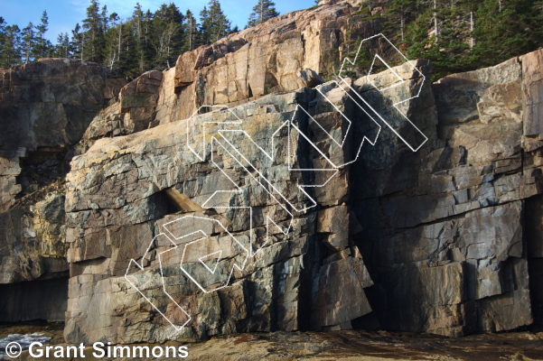 photo of Rising Tide, 5.6 ★ at Ampitheater from Acadia Rock Climbs