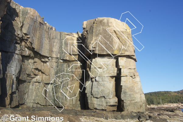 photo of Seafarer, 5.9+ ★★ at Ampitheater from Acadia Rock Climbs