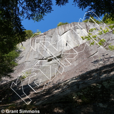 photo of Arms Race Wall from Acadia Rock Climbs